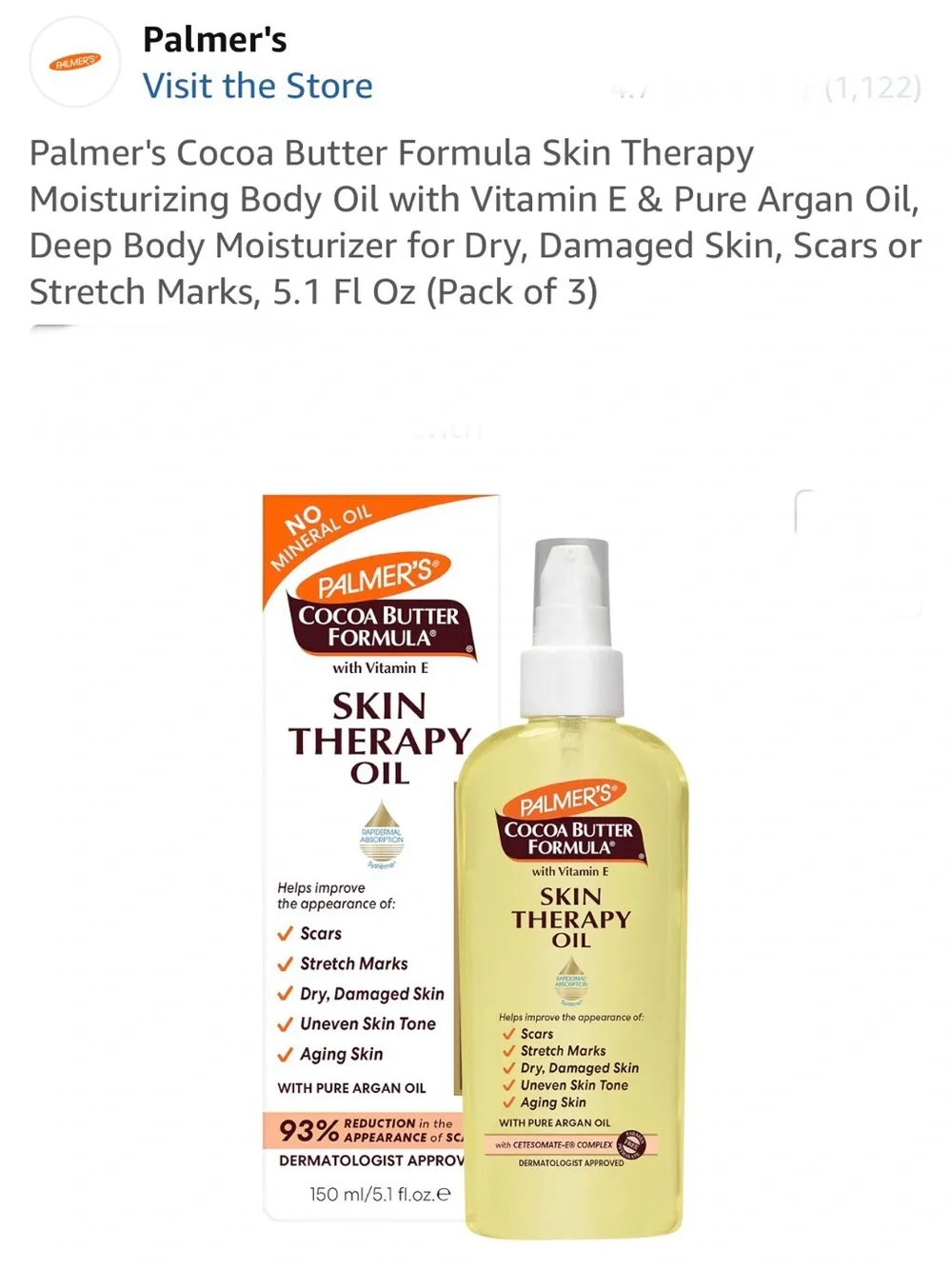 Palmer's Cocoa Butter Formula Skin Therapy Oil — Nourishing Yellow Body Oil